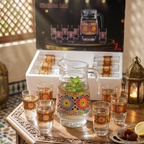 طاقم العصير والمشروبات الفاخر (7 قطع) – زواق مغربي أصيل كيحمر الوجه قدام الضياف